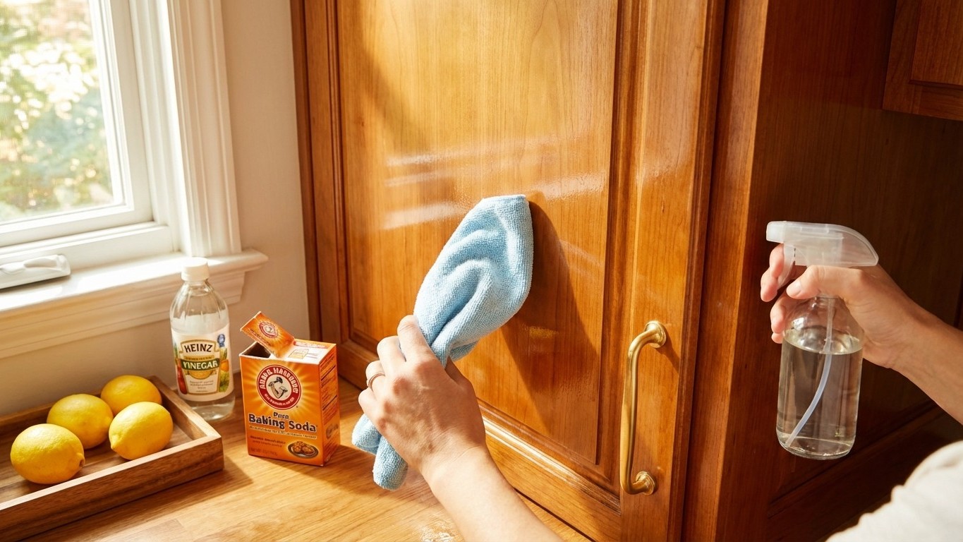 Dégraisser les meubles de cuisine naturellement (sans film gras)