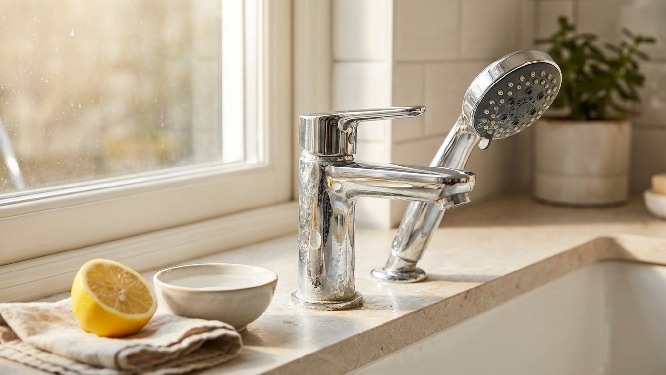 Retirer le calcaire naturellement sur les robinets et la douche