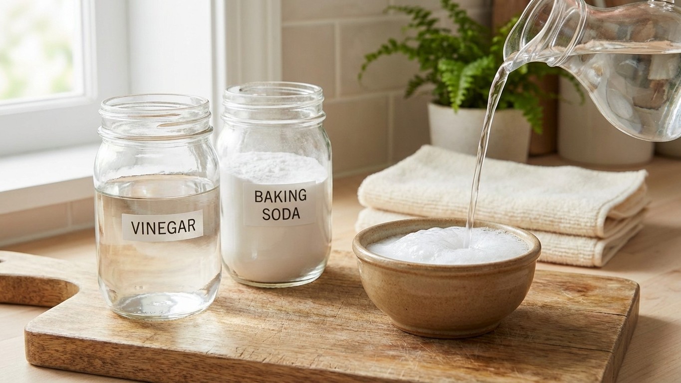 Vinaigre + bicarbonate : cleaning hacks utiles, dosages et quand éviter