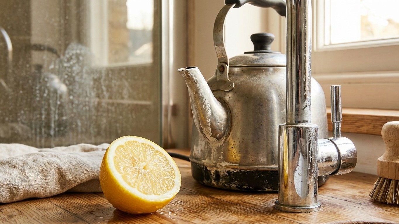 Citron et calcaire : cleaning hacks efficaces (robinets, bouilloire, douche)