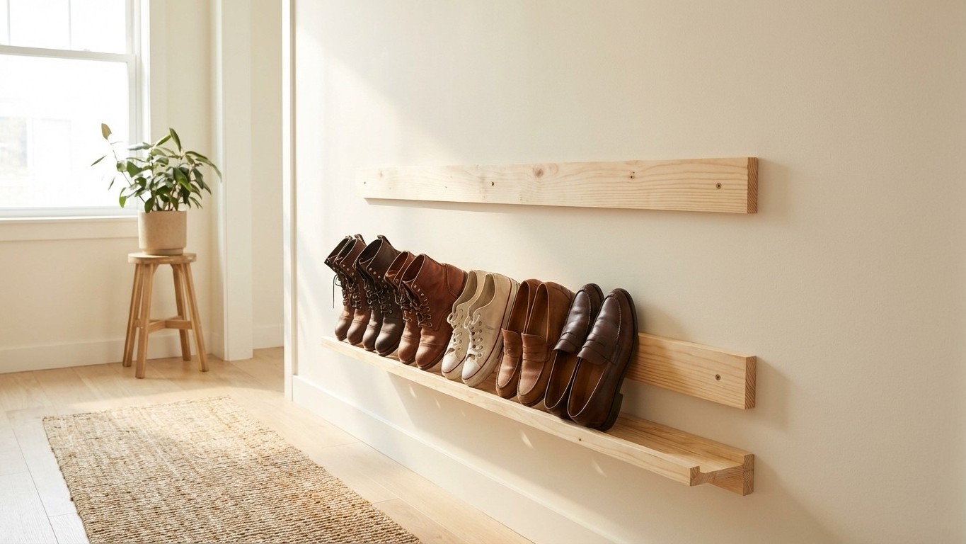 How I Built a Wall-Mounted Shoe Rack and Almost Destroyed It—Then Fixed It
