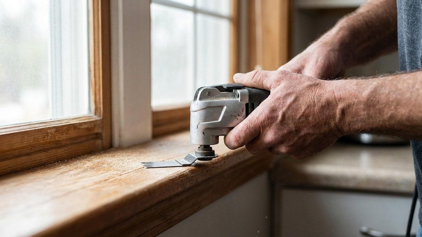 How I Fixed My Rotted Window Sill in 12 Minutes With One Genius Trick