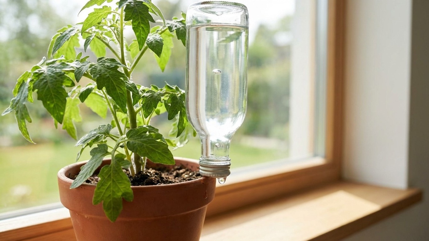 Keep Your Plants Alive While You're Away: The Two-Bottle-Cap Hack That Actually Works
