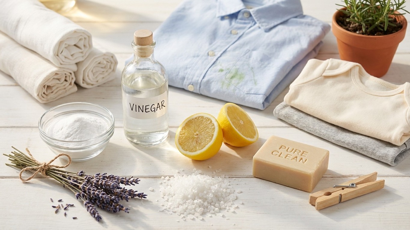 Natural laundry hacks : taches, blanc, odeurs et textiles fragiles