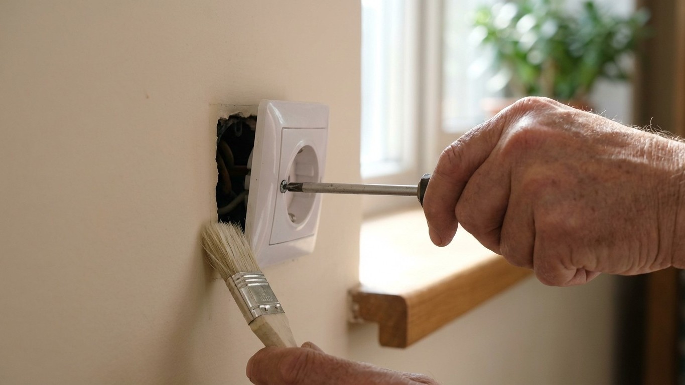 Stop Unscrewing Socket Covers Before Painting—Here's the Decorator's Secret