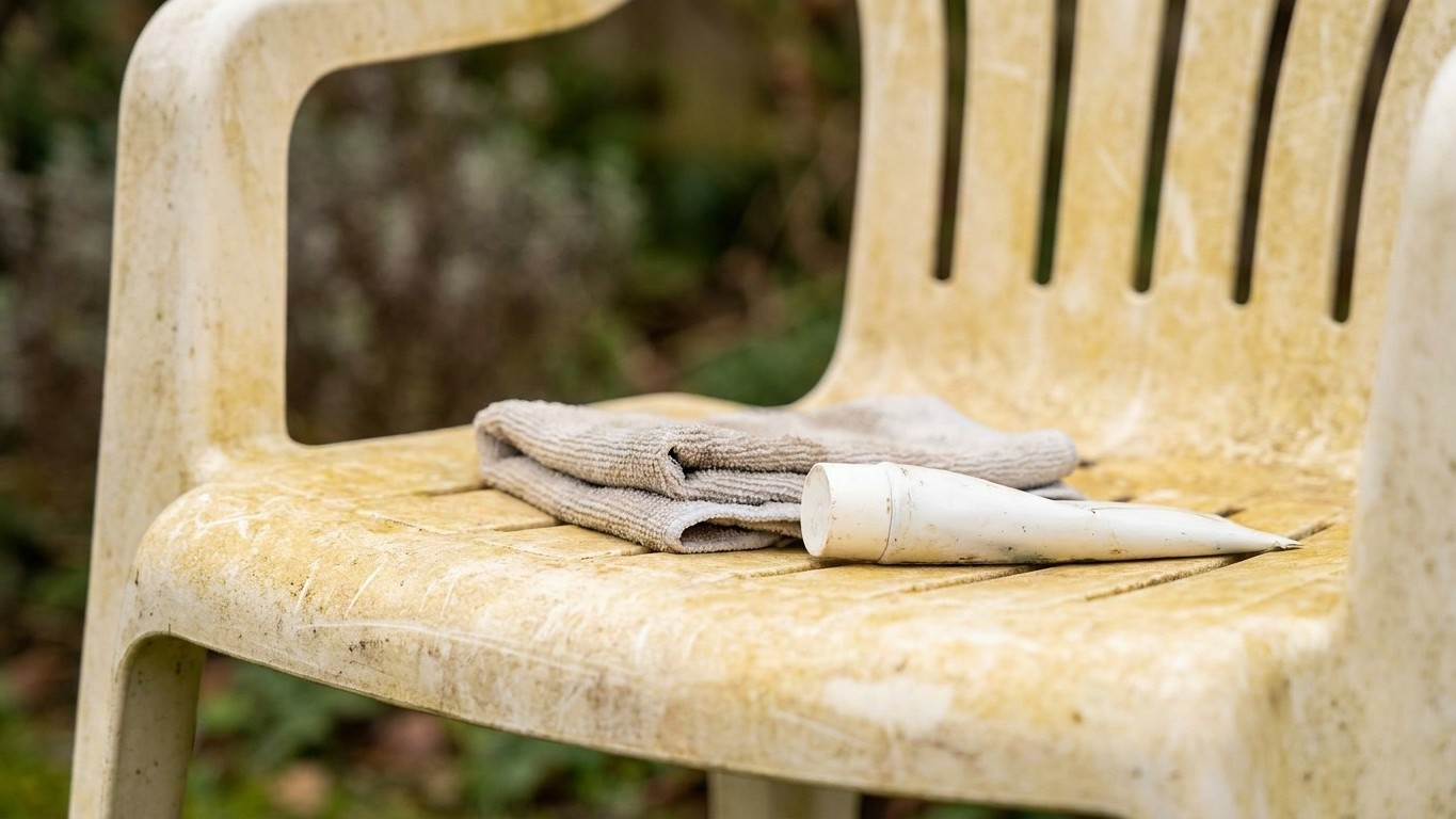 One Simple Household Item Restored This Man's Yellowed Garden Chairs to Like-New Condition