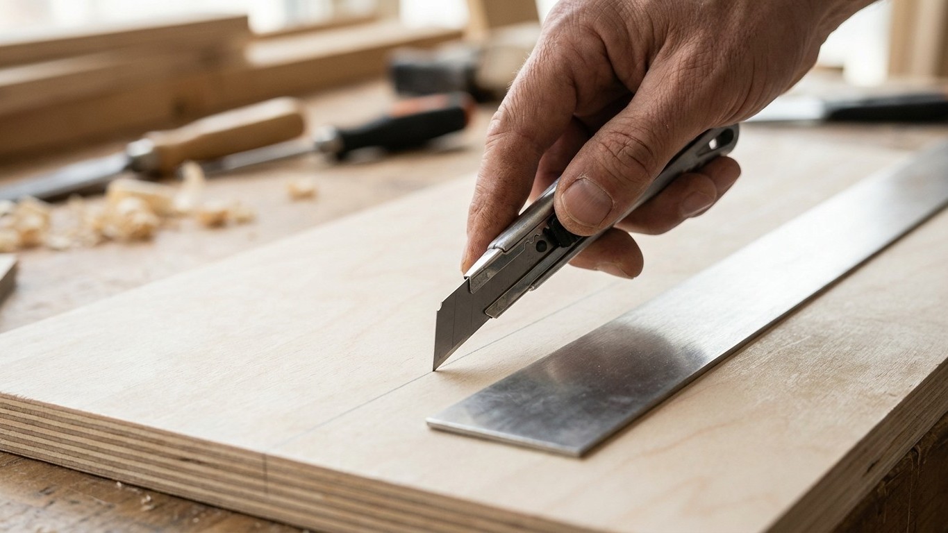 The Box Cutter Trick That Eliminates Plywood Splinters Forever