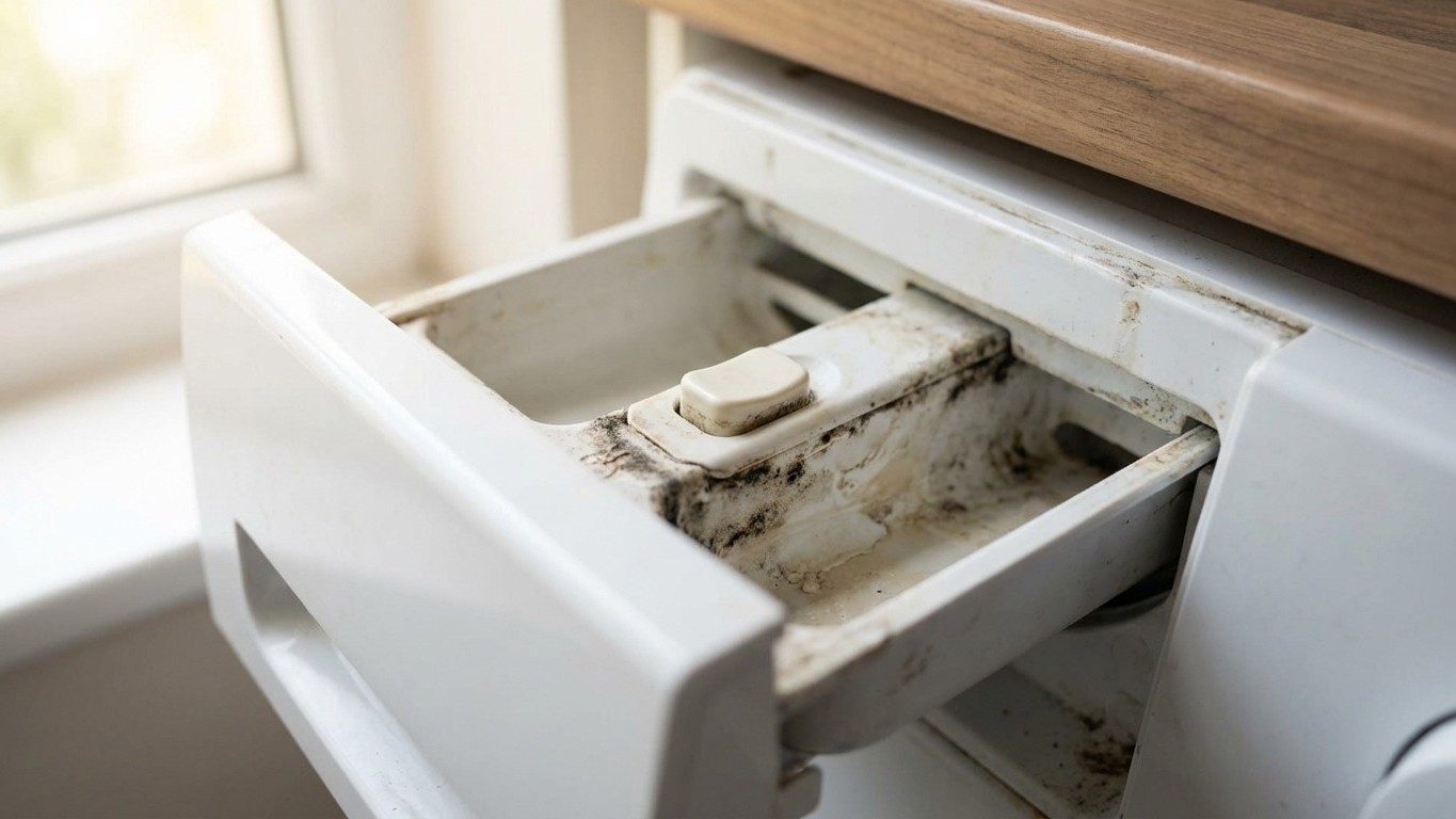 The Disgusting Secret Hidden Inside Your Washing Machine's Detergent Drawer