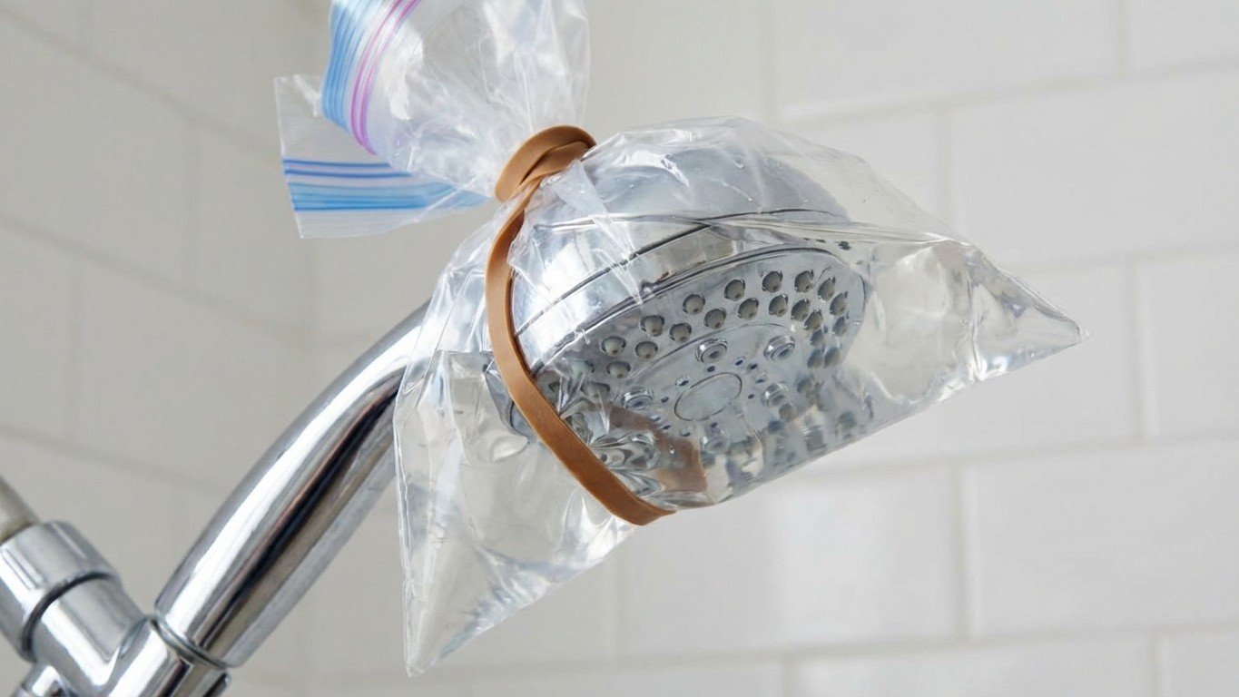 Why Plumbers Secretly Tie Vinegar Bags Around Shower Heads — And Why You Should Too