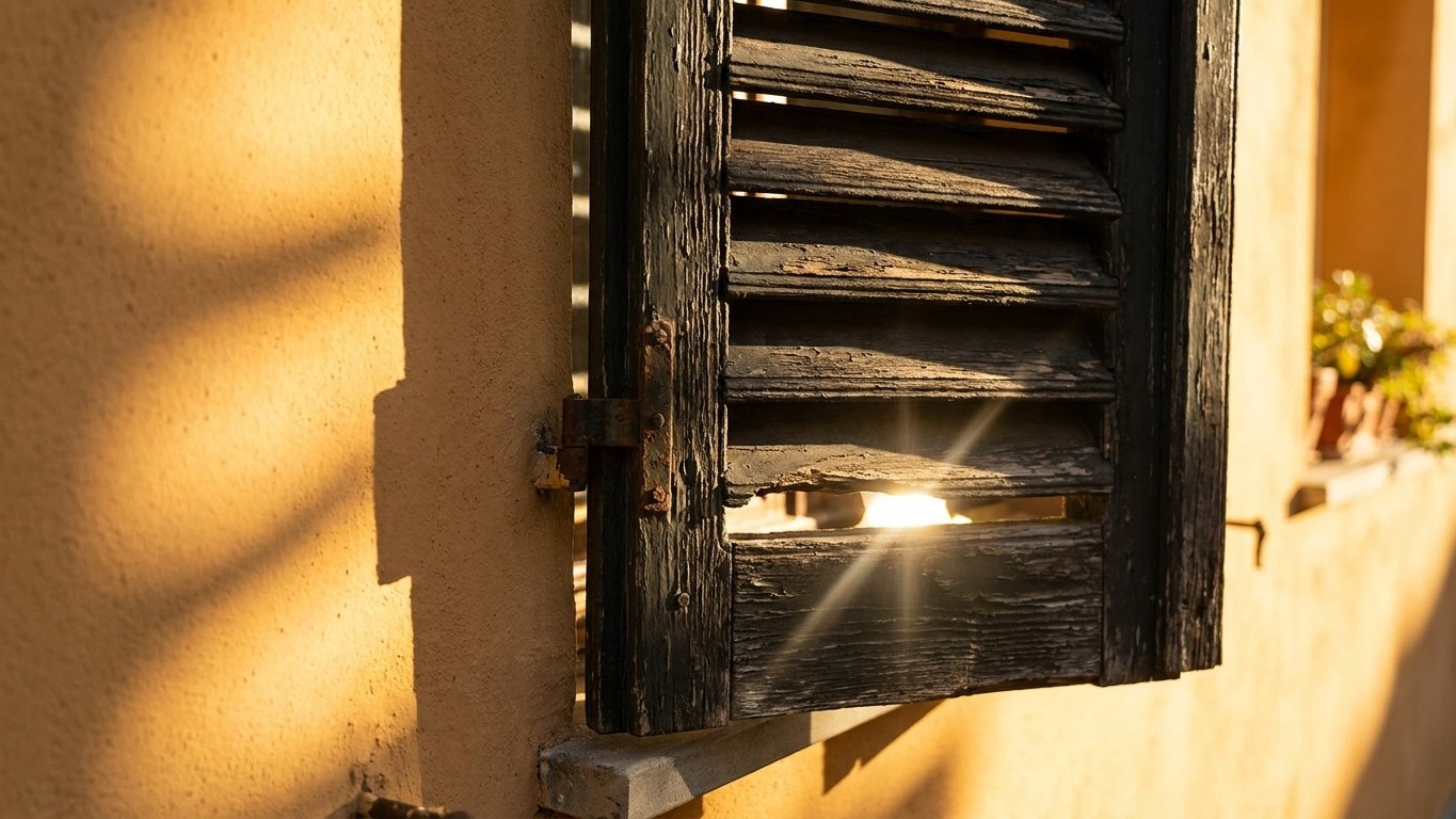 I always lowered my shutters all the way down during heatwaves: the day I left a small gap open, I understood what the dar...