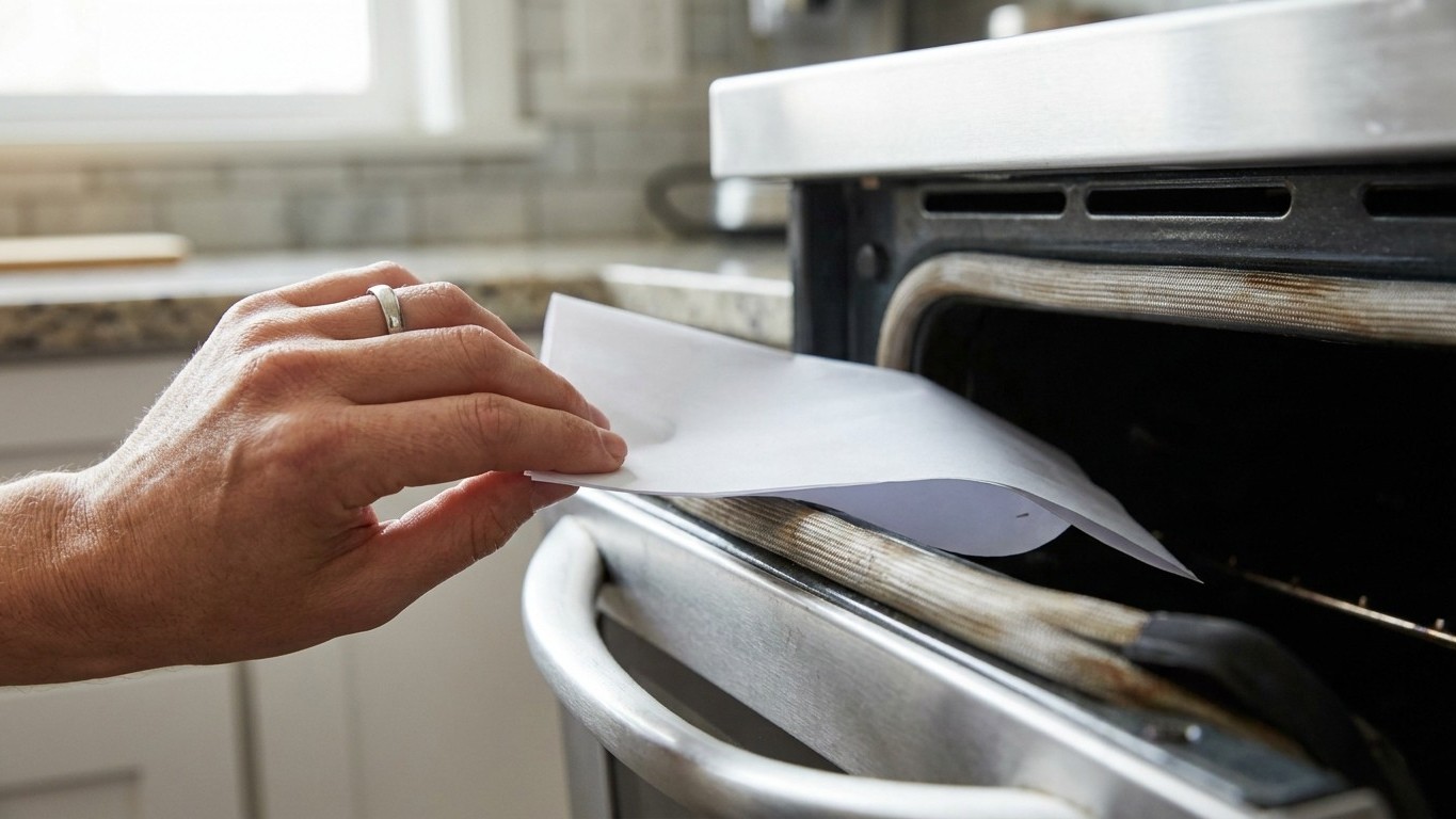 I blamed my oven for months because my cakes browned on one side: the day I slid a sheet of paper into the door, I underst...