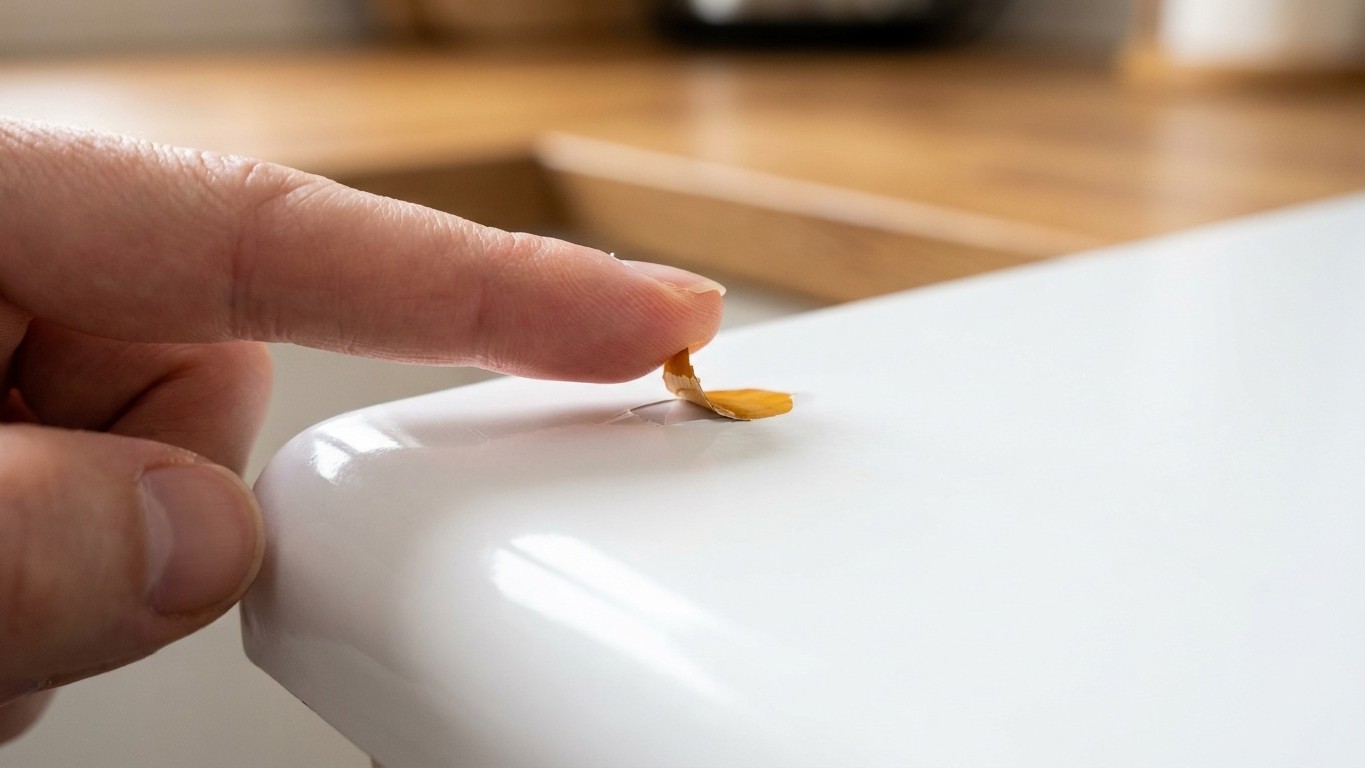 «I thought paint gripped laminate like any other wood»: why one missing coat makes copper amber flake at the first fingernail