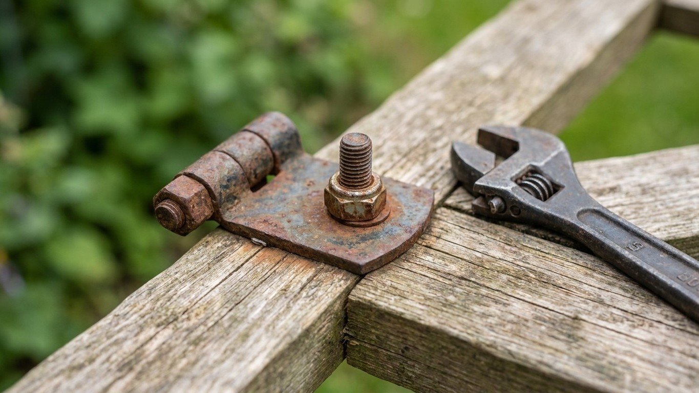 « I thought the gate had warped »: why a sagging leaf almost always comes from a part hidden under the lock nut