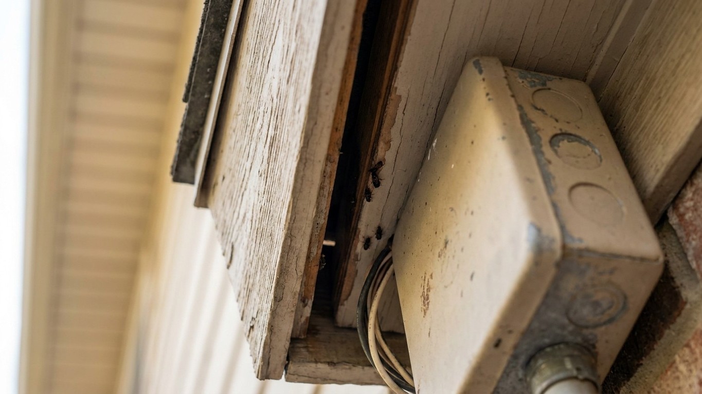 Electricians can't say it enough: this aerosol fired up into the eaves goes straight past the one thing it should never meet