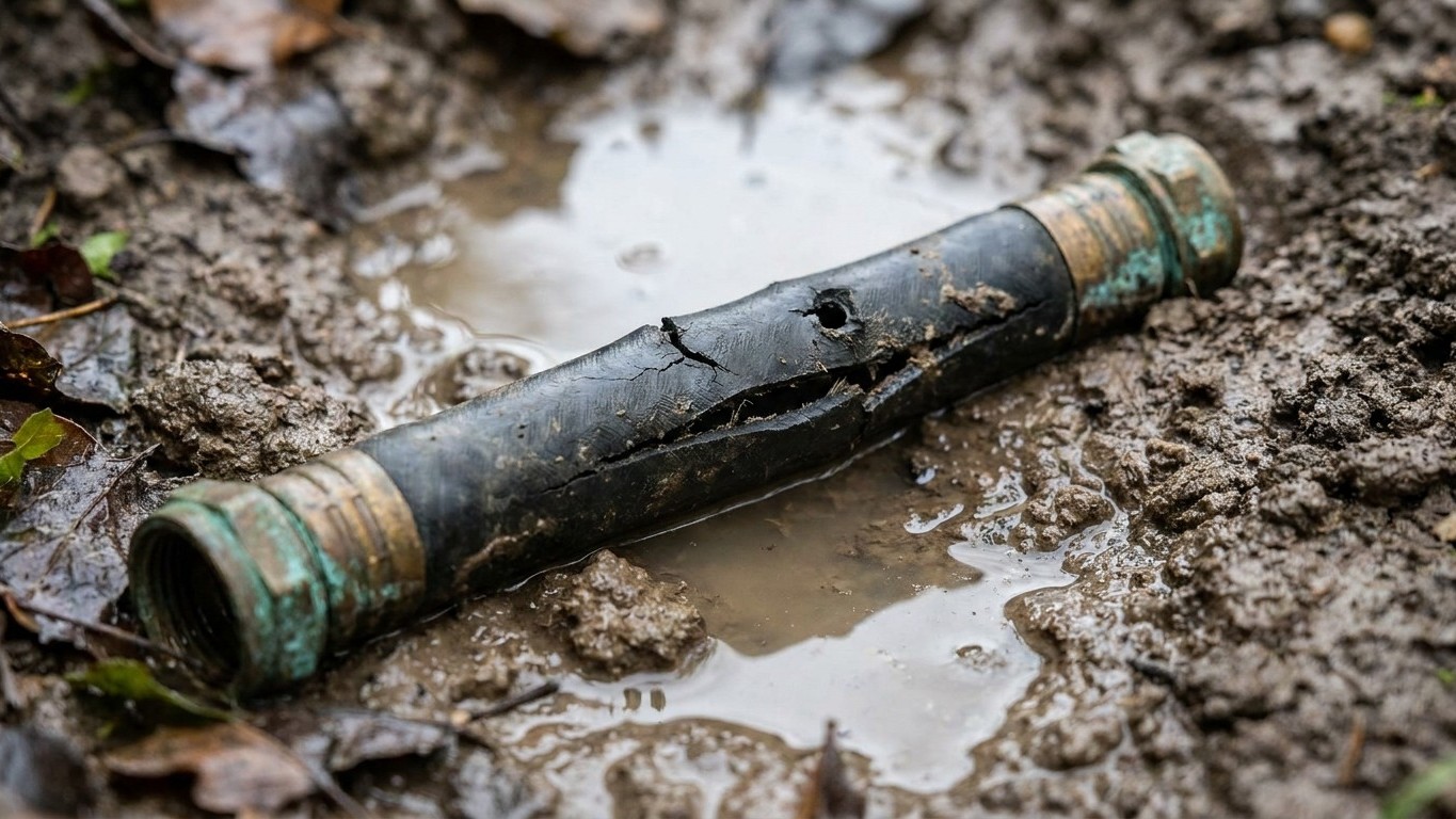 I buried my garden hose myself to save time: when I reopened the trench six months later, it was already too late