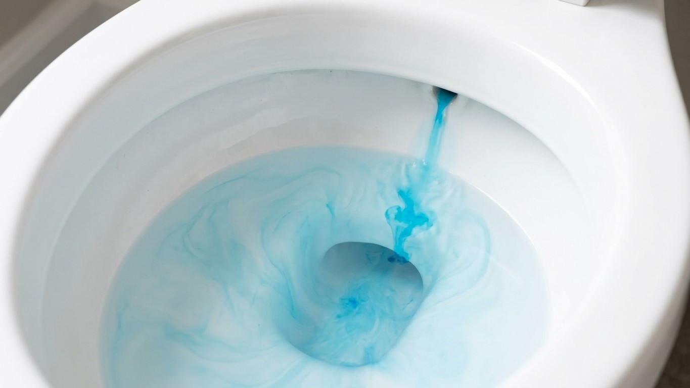 I dropped food colouring into my toilet cistern just to test for a leak: twenty minutes later, without touching the flush,...