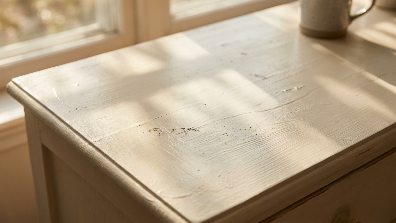 I rolled the second coat onto my second-hand chest in full sun just to speed the drying up: an hour later, standing back, ...