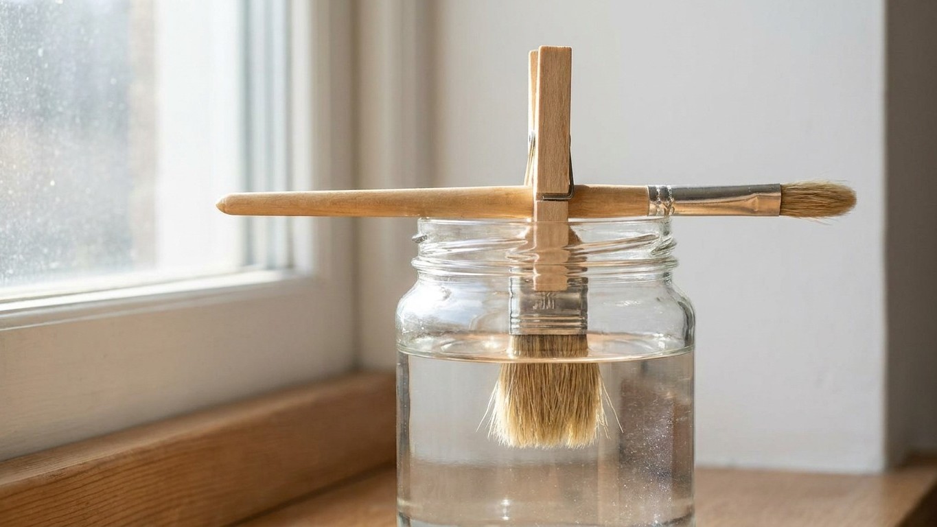 We all insist on standing our brushes bristles-down in the jar, while this one-second trick with a wooden peg decides whet...